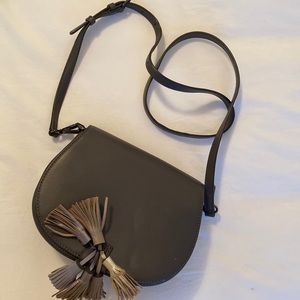 Rebecca Minkoff Sofia Gray Leather Tassels Crossbody Bag
